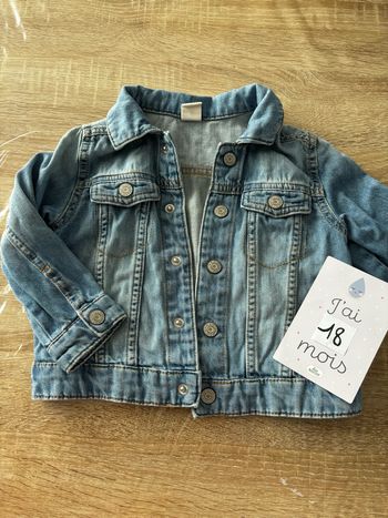 Veste en jean H&M t.18m
