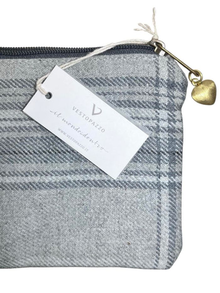 Porte-monnaie gris Vestopazzo - 16.5 x 13 cm Neuf - photo numéro 2