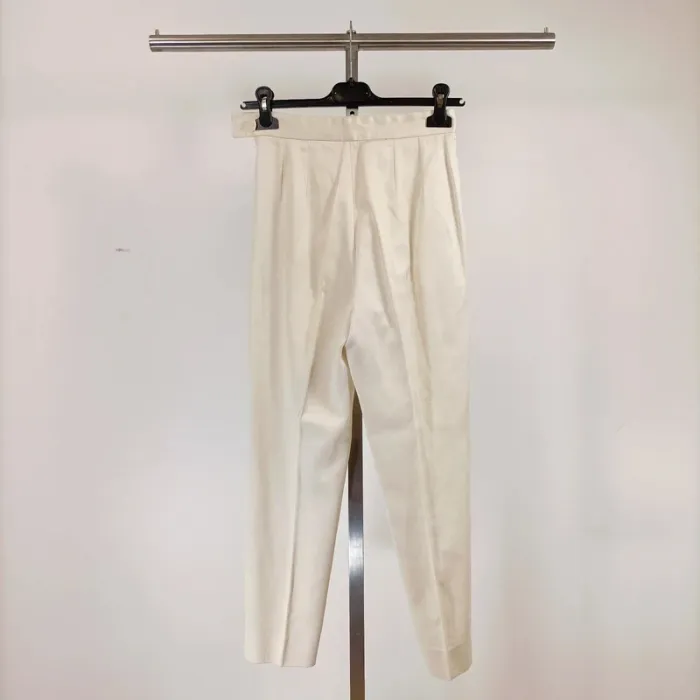 Pantalon blanc cassé Tara Jarmon taille 36 - finition fendue bas de jambe A394 - photo numéro 2
