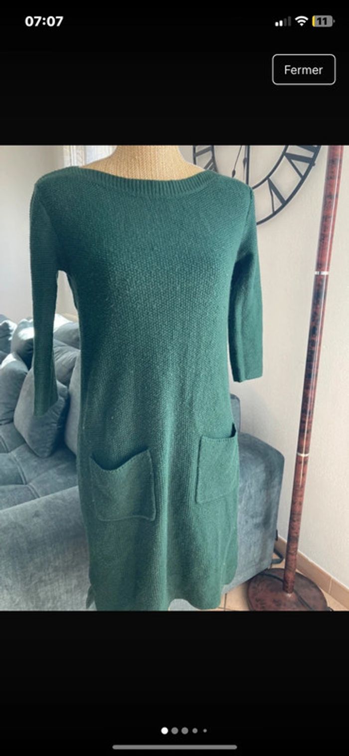 Robe pull manches 3/4 kiabi femme robe hiver en maille m