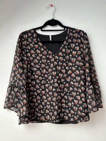 Blouse manches trois quart imprimé cœurs I.Code by IKKS