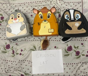 Lot de Loungefly - Bambi - Pan Pan - Fleur