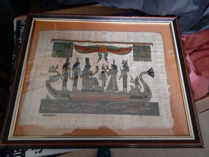 Tableau "Scène d'Egypte", 40 x 50 cm, en bon état