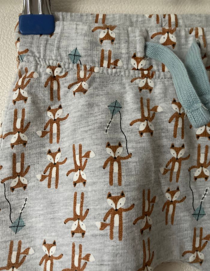 pantalon sarouel motif petit renard garçon 62 cm - photo numéro 2