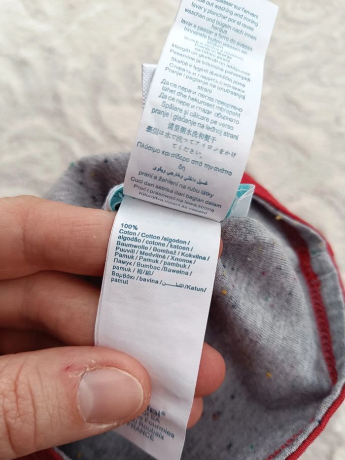 Tee shirt chemise manches longues épais doublé Garçon 3 mois Obaïbi 100% coton - photo numéro 6