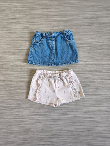 Short et jupe en jean 18 mois