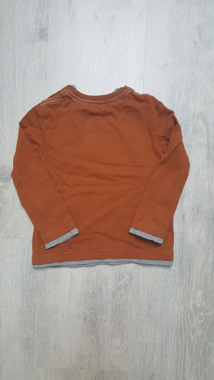 Tee shirt okaidi manches longues ours 3 ans - photo numéro 3