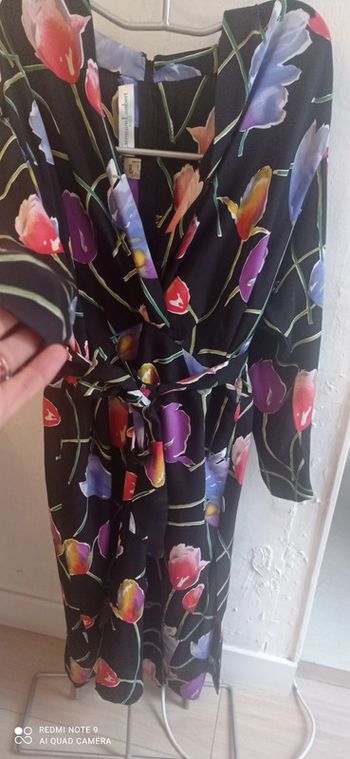 Robe longue vintage soie