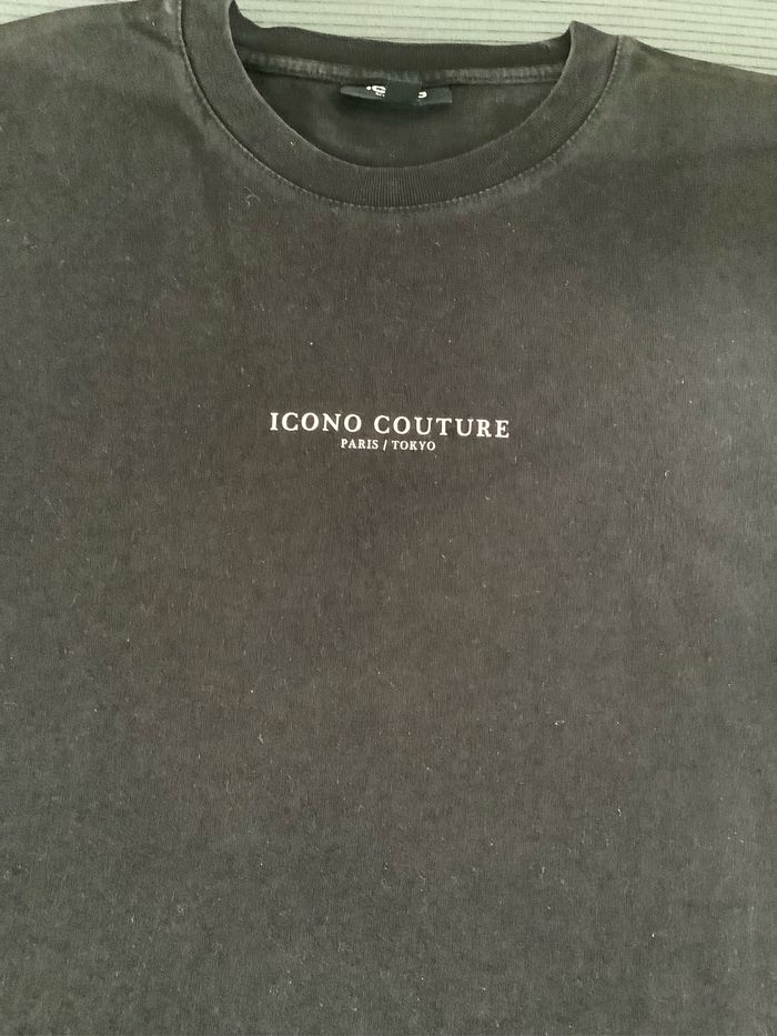 T-shirt noir avec inscription Icono Couture Paris/Tokyo Taille M - photo numéro 2