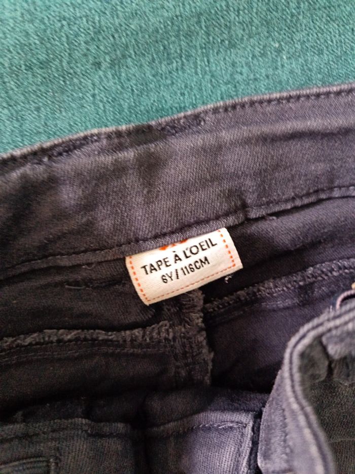 Jeans motif fleur reglable - photo numéro 2