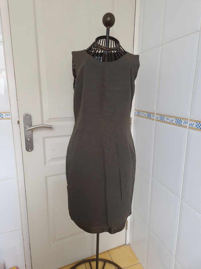 Robe mi longue kaki femme girell taille L/40 - photo numéro 2