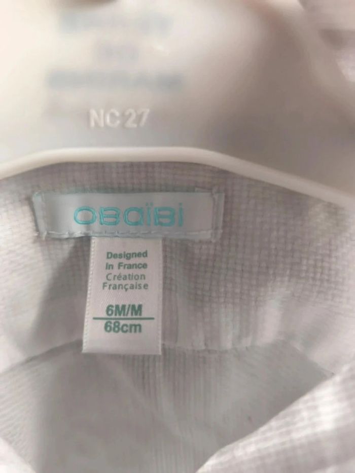 Chemise blanche obaibi 6 mois - photo numéro 5