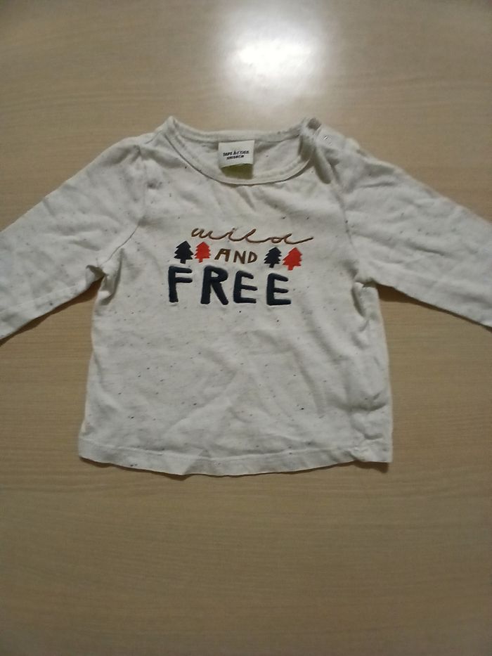 Pull fin bebe en coton taille 6 mois msrque tape a l oeil  couleur multicolore - photo numéro 2