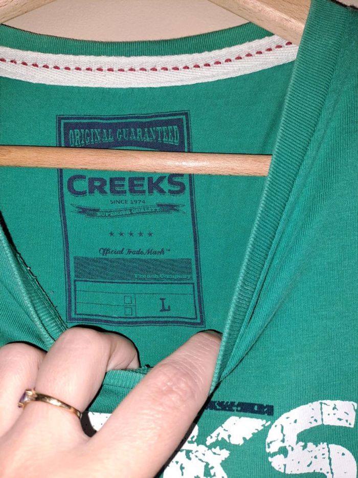 Lot de 3 T-shirts homme L avec petits défauts voir photos légère et décoloration de pliage - photo numéro 4