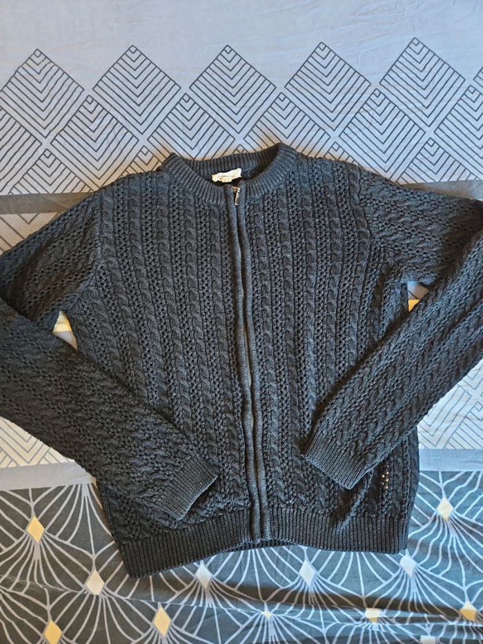 Gilet zippé noir Lc kids 10 ans - photo numéro 2