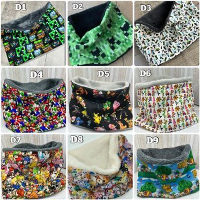 Snood enfant Minecraft, snood cache cou enfant  super mario - photo numéro 2