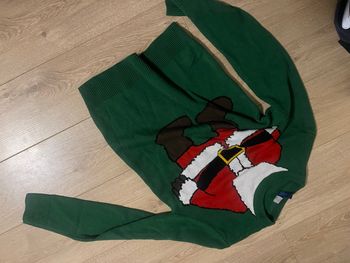 Pull de Noël vert h&m