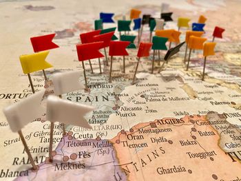 50 Drapeaux Punaises pour cartes, plans