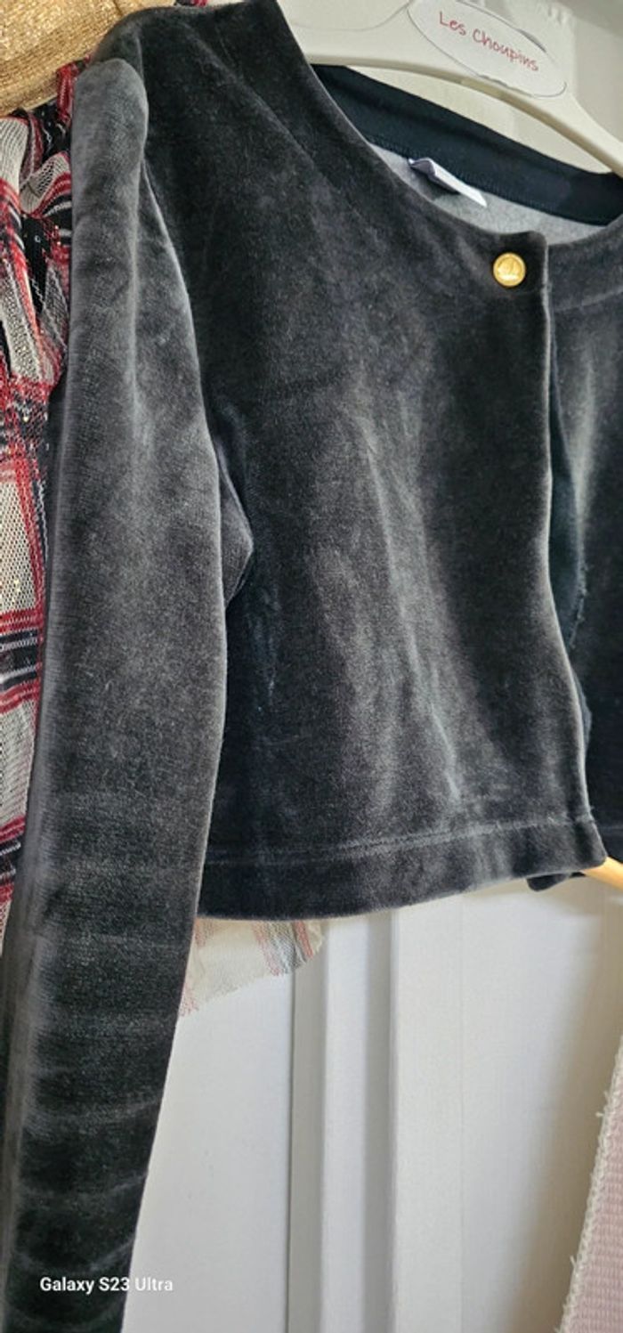 Ensemble 3 pièces Jupe télé Gilet Pull Petit Bateau Catimini 10 ans - photo numéro 3