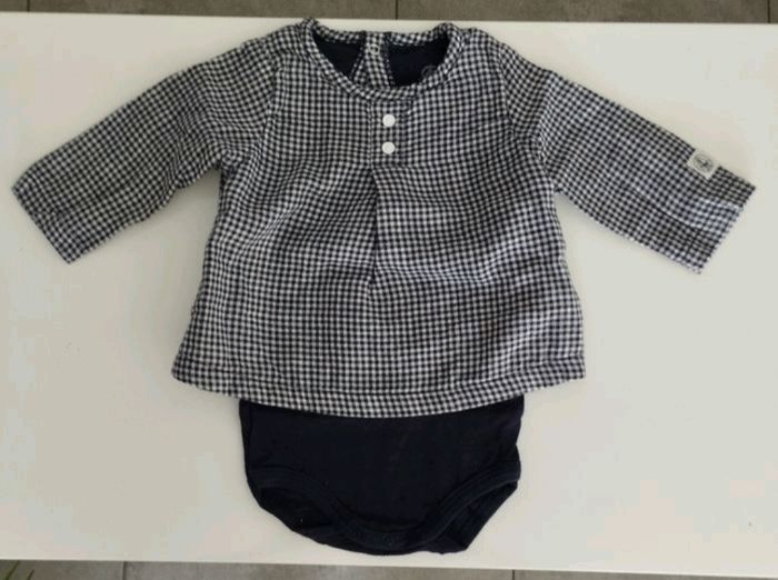 Body t-shirt manches longues 2 en 1