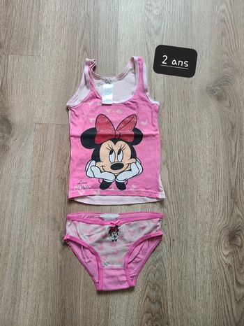 Ensemble minnie sous-vêtement 2 ans