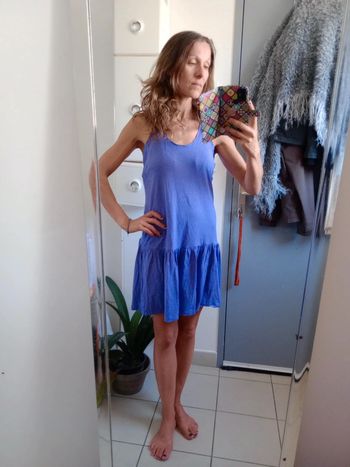 Robe été 40/42 femme mauve  c48