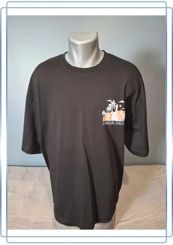 tee shirt imprime plus eighteen / noir homme xl / brodé (525)