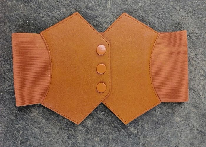 A41 ceinture gaine corset vintage rétro ajustable marron - photo numéro 2