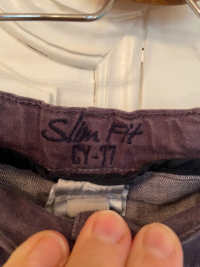 Jean slim mauve /violine Cyrillus taille 16 ans. - photo numéro 10