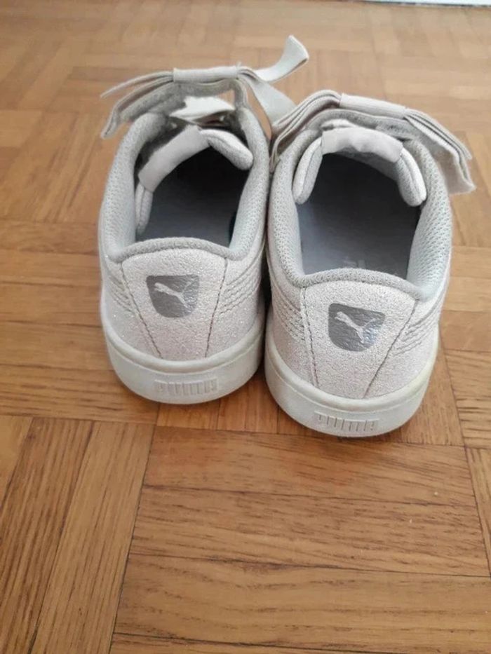 Basket puma 30 rose pailletée