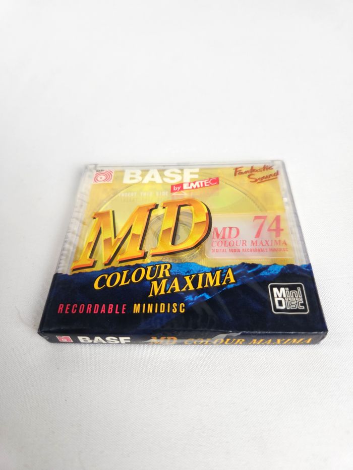 MiniDisc BASF MD Colour Maxima 74 Recordable Neuf scellé - Jaune - photo numéro 2