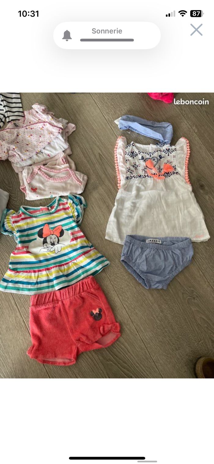 Vêtements 3 mois 2 caisses