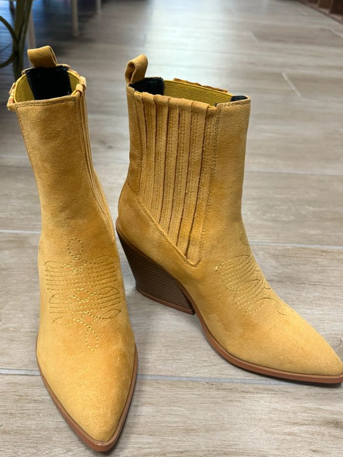 Santiags coupées jaune - photo numéro 8