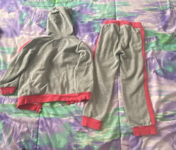 Ensemble training girls rose/ gris 3-4 ans - photo numéro 3