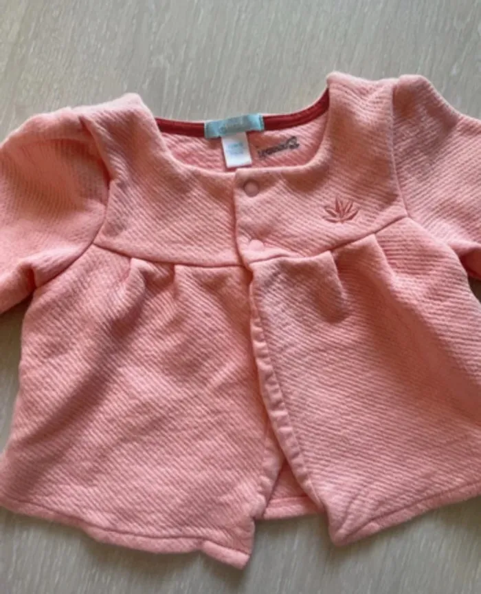 Gilet rose 12 mois