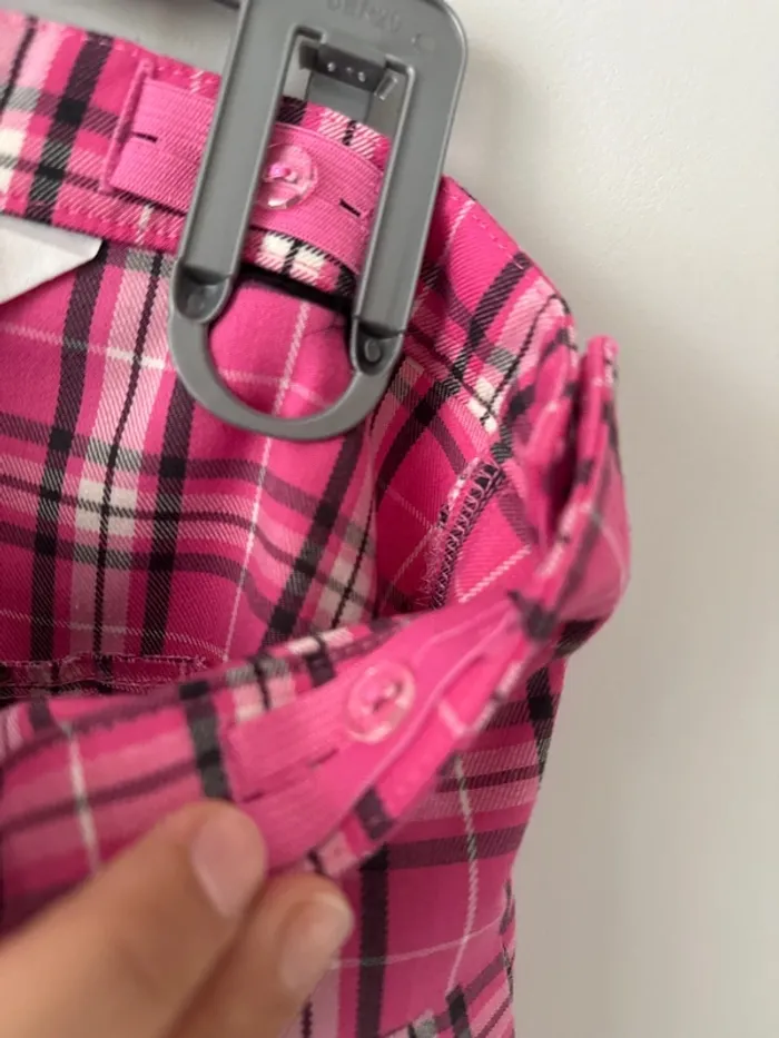 👗Jupe fille - 7 ans H&M- 128 cm - bon état - rose à carreaux - photo numéro 5