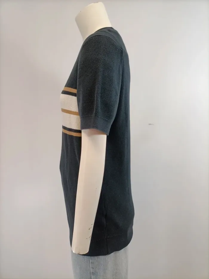T-shirt maille - Massimo Dutti, taille 100% coton extra-fin A1533 - photo numéro 3