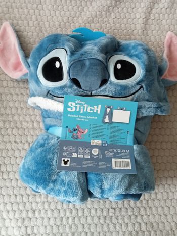 Couverture a capuche polaire Stitch 90×140cm