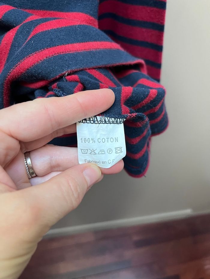 Teeshirt manches longues marinière 8 ans - photo numéro 3