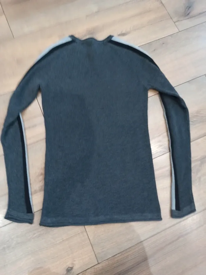 Pull gris pour homme manches longues L - photo numéro 4
