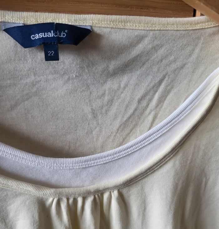 Tee shirt jaune clair taille 48/50 - photo numéro 4