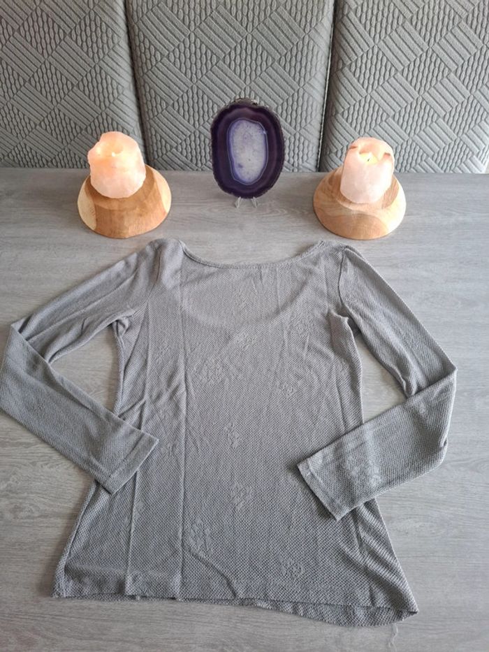 Top T-shirt gris 38