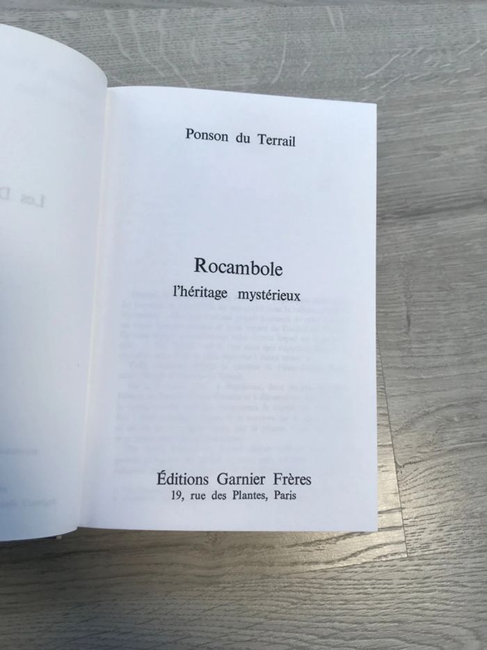Livre rare - Rocambole - Ponson du Terrail. L'héritage mystérieux - photo numéro 4