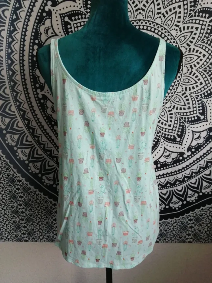 Top bleu ciel avec motifs cactus / lola paris / (M) - photo numéro 5