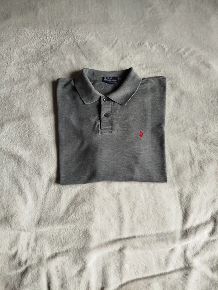 Polo vintage gris Ralph Lauren gris taille XL