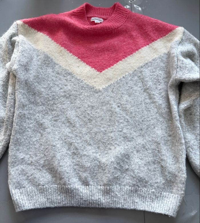 Pull fille Vert Baudet T 10 ans gris et rose - photo numéro 5