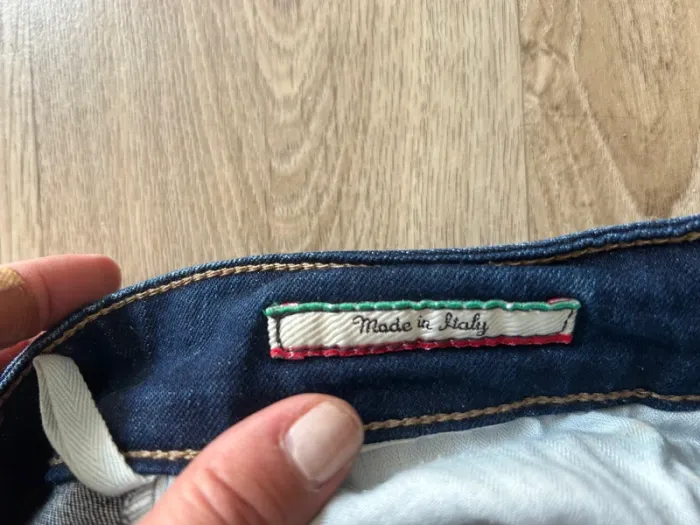 La fée Maraboutée, Jean Slim, taille haute, bleu brute, femme, taille 36 - photo numéro 6