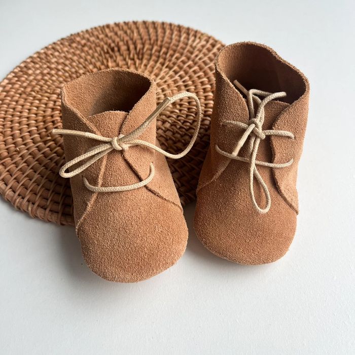 Chausson chaussures souple bébé à lacets - photo numéro 2