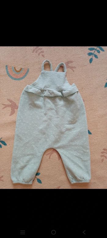Salopette combi vert pastel 18 mois kiabi