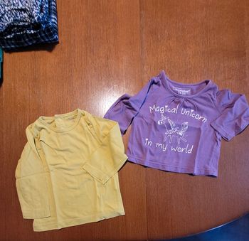 2 tee-shirts manches longues 12 mois